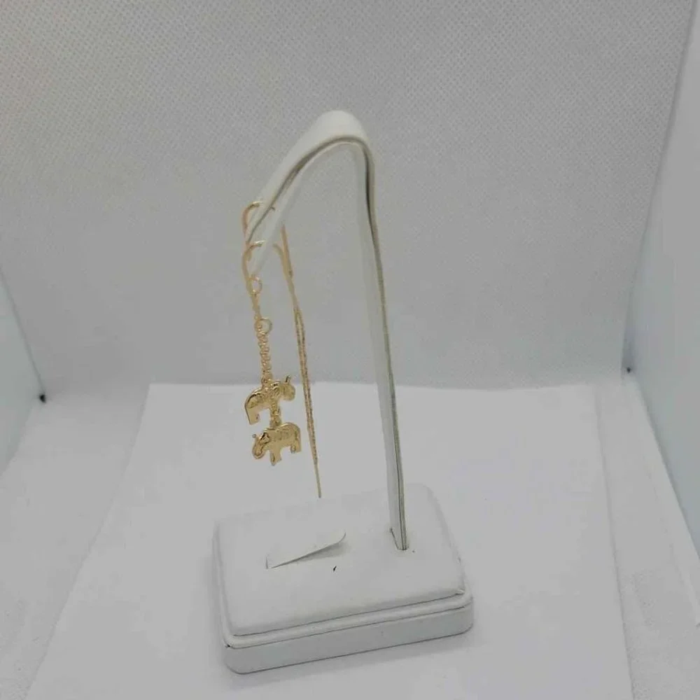 Brand New Brazilian 18k Gold Filled  Dangle Elephant  Earrings